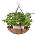 Vaso com Pendente de Ferro em Fibra Coco