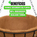 Vaso com Pendente de Ferro em Fibra Coco