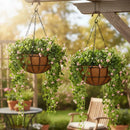 Vaso com Pendente de Ferro em Fibra Coco