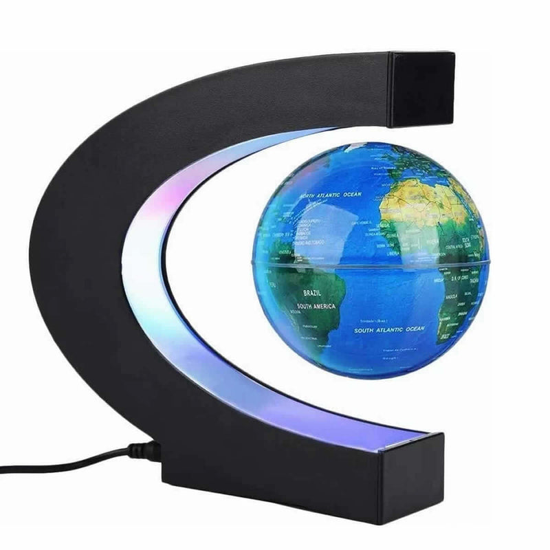 Globo Flutuante Magnético - Mapa Do Mundo