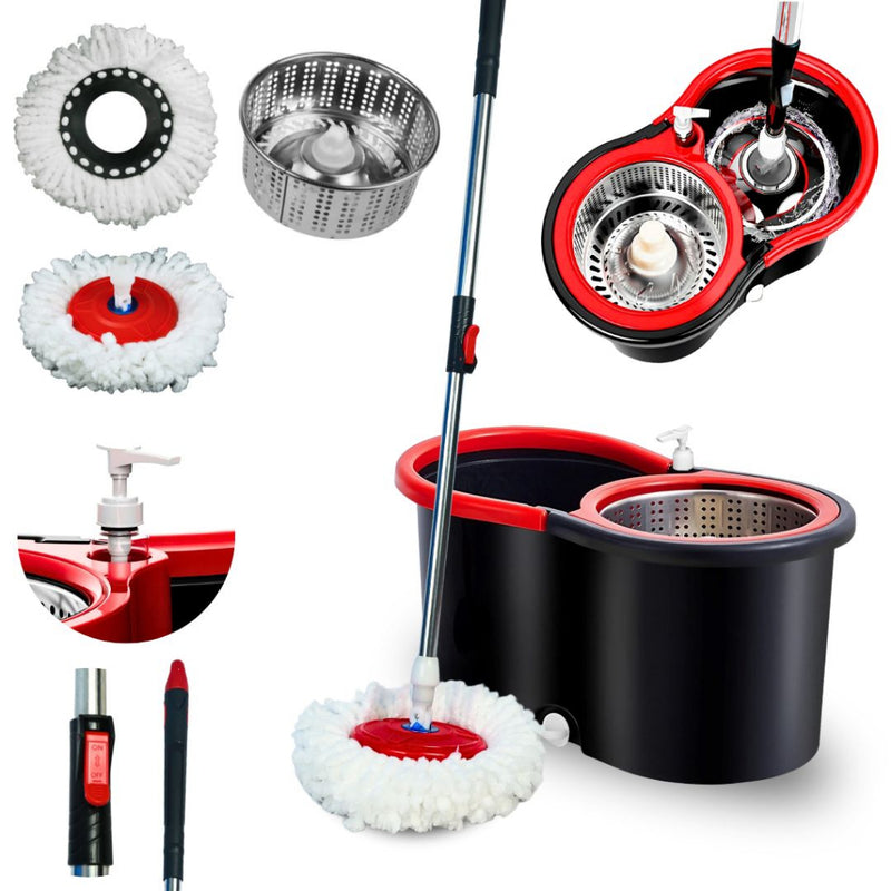 Mop Giratório Balde Inox Premium + SUPER BRINDE