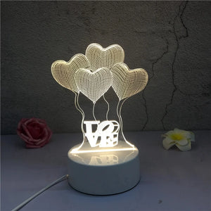 Luminária de Mesa de LED 3D Criativa