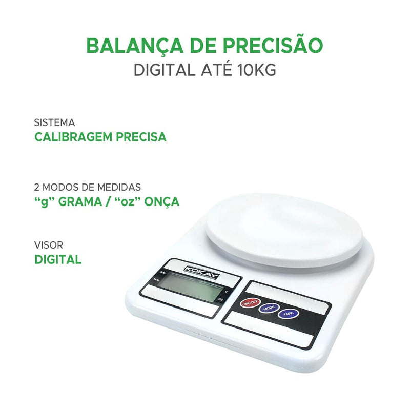 Balança Digital de Precisão para Cozinha