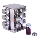 Porta Tempero Giratório Inox - 12 Potes