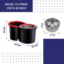 Mop Giratório Balde Inox Premium + SUPER BRINDE