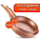 Jogo Frigideiras Antiaderente Revestida em Cerâmica