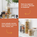 Potes de Vidro com Tampa de Bambu Oikos -  03 Pçs