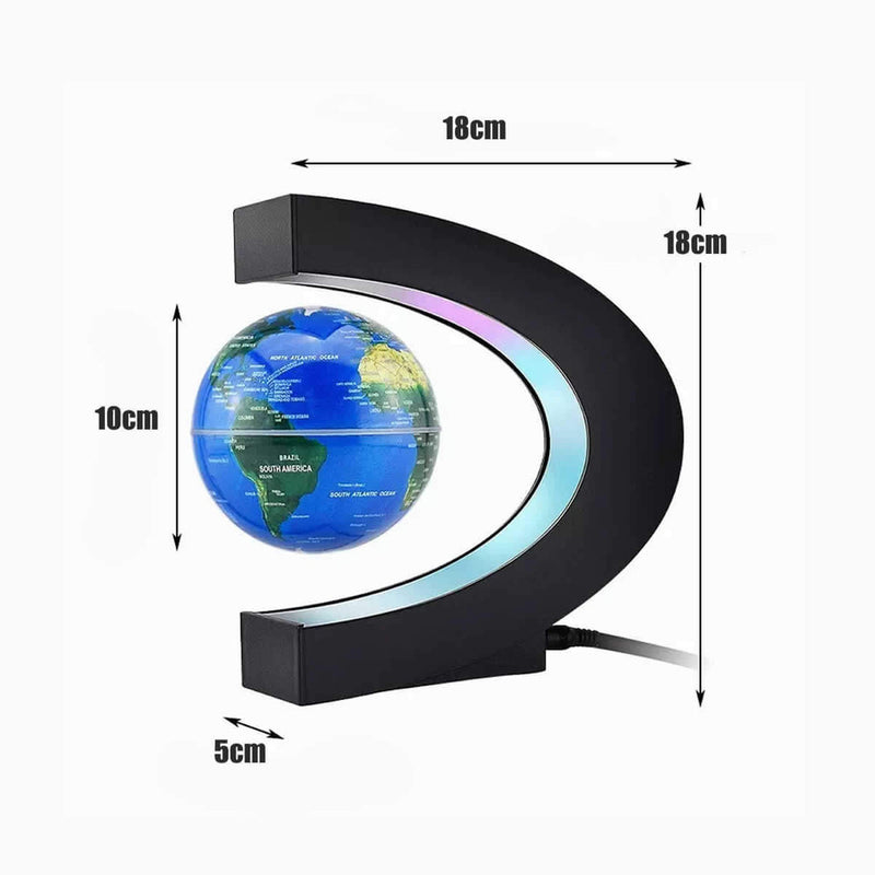 Globo Flutuante Magnético - Mapa Do Mundo