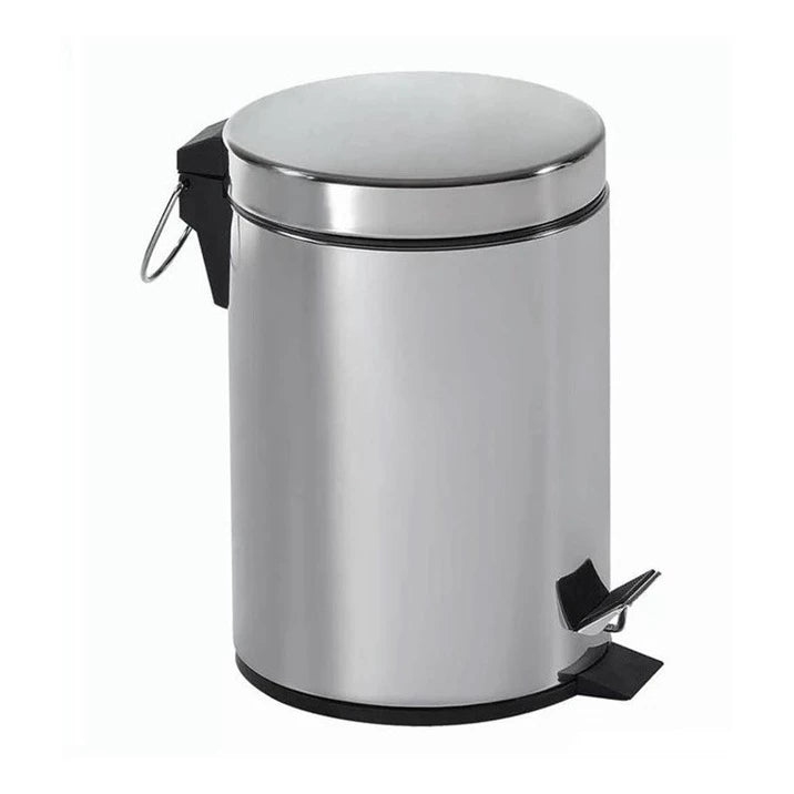 Lixeira de aço inox 5 litros banheiro cozinha escritório com balde removível