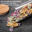 Kit 6 Potes Para Alimentos Com Tampa Bambu 200ML