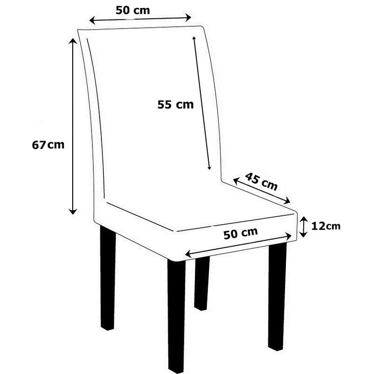 Capas para Cadeira de Jantar em Malha com Elástico - 4 Peças