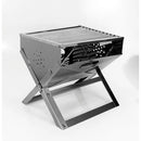 Churrasqueira De Inox Dobrável Portátil A Carvão - Maleta