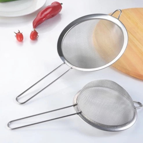 Peneira em Aço e Inox para Cozinha - Kit 3 peças