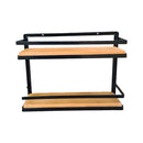 Prateleira para Condimentos em Ferro e Madeira Rústico