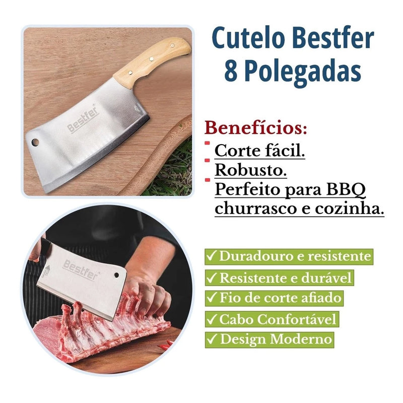 Cutelo 8" Profissional Bestfer Original