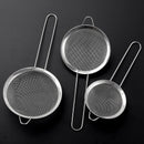 Peneira em Aço e Inox para Cozinha - Kit 3 peças