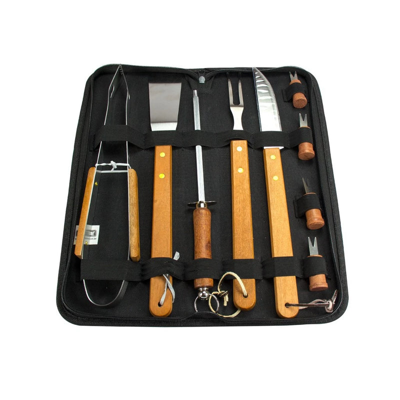 Kit Churrasco em Aço e Inox - Sou de Casa