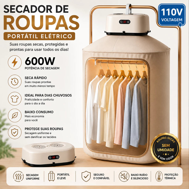 Secadora de Roupas Portátil - Sou de Casa