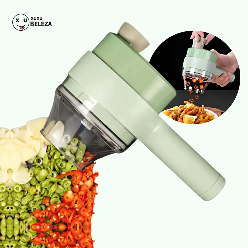 Cortador de alimentos elétrico portátil 3 em 1