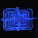 Kit C/6 Tampas Elásticas Herméticas em Silicone