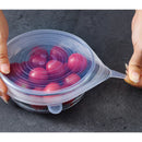 Kit C/6 Tampas Elásticas Herméticas em Silicone