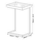 Mesa Lateral de Apoio com Espelho e Pé de Aço