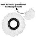 Esfregão Mop Com Centrifuga Inox + 2 Refil de Microfibra