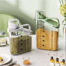 Pote Hermético De Acrílico 2.8L C/ Copo Medidor Bico Dosador Trava Super Resistente