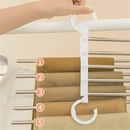 KIT 3/6 Peças Cabide De Roupas 5 Em1 Organizadores Para Guarda Calças Retrátil Multifuncional Aço Inoxidável