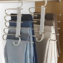 KIT 3/6 Peças Cabide De Roupas 5 Em1 Organizadores Para Guarda Calças Retrátil Multifuncional Aço Inoxidável