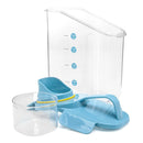 Pote Hermético De Acrílico 2.8L C/ Copo Medidor Bico Dosador Trava Super Resistente