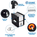 Varal de Parede Retratil Recolhivel Inox Portátil 30 Mts Suporta 60kg Corda Resistente a Sol Chuva