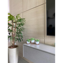 Kit 3 Vasos Cachepot Mini Decorativo Com Suporte e Plantas Artificiais Inclusas