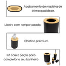 Kit para Banheiro Bambu - 6 peças