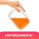 Kit 10 Potes de Vidro 370ml Hermético