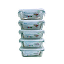 Kit 10 Potes de Vidro 370ml Hermético