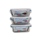 Kit 10 Potes de Vidro 370ml Hermético