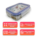 Kit 10 Potes de Vidro 370ml Hermético