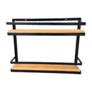 Prateleira para Condimentos em Ferro e Madeira Rústico