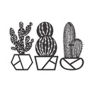 Quadro Decorativo Floral Cactos 3 Peças