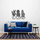 Quadro Decorativo Floral Cactos 3 Peças