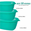 Pote com Tampa Kit 10 Peças - Tiffany