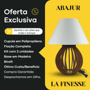 Abajur Design Com Cúpula de Mesa - 2 Peças