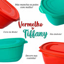 Pote com Tampa Kit 10 Peças - Tiffany