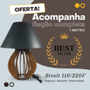Abajur Design Com Cúpula de Mesa - 2 Peças