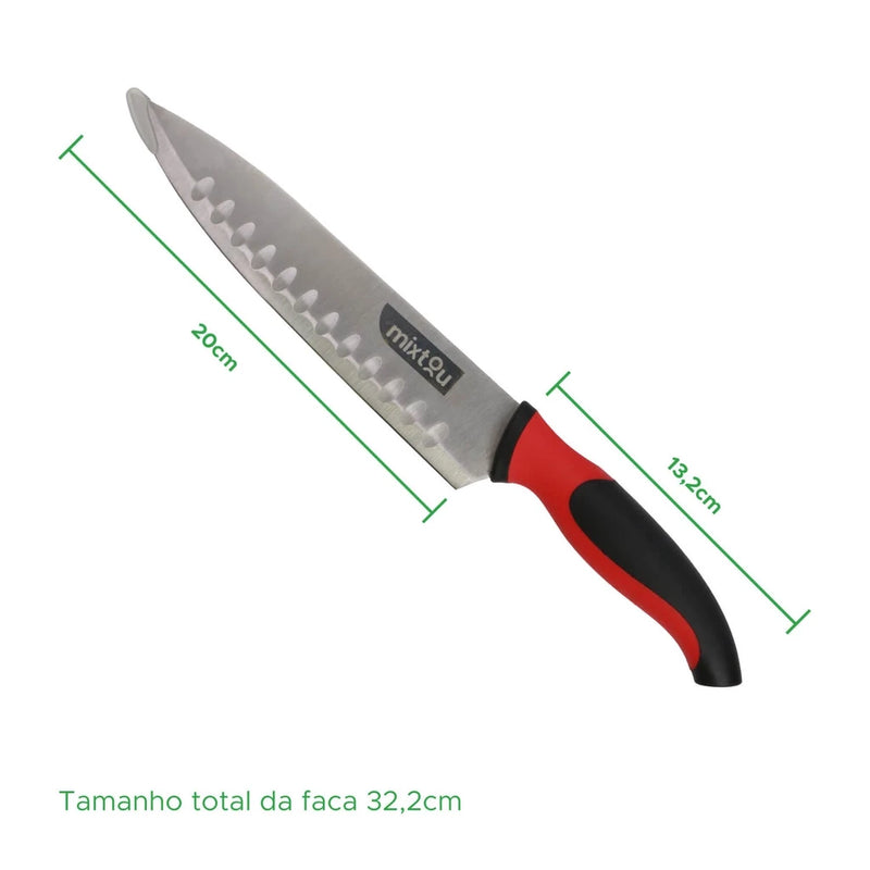 Faca Santoku do Chef 8" Premium Aço Inox
