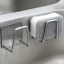 Kit 2 Aço inoxidável Suporte Porta Esponja para bucha de pia Prateleira de cozinha(Enviamos imediatamente)