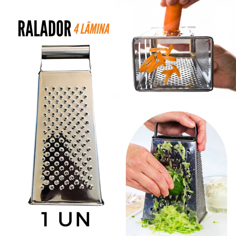 Ralador de Legumes em Inox para Cozinha