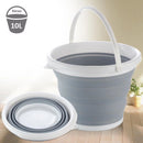 Balde Dobrável Retrátil Flexível 10L Silicone  Com Alça