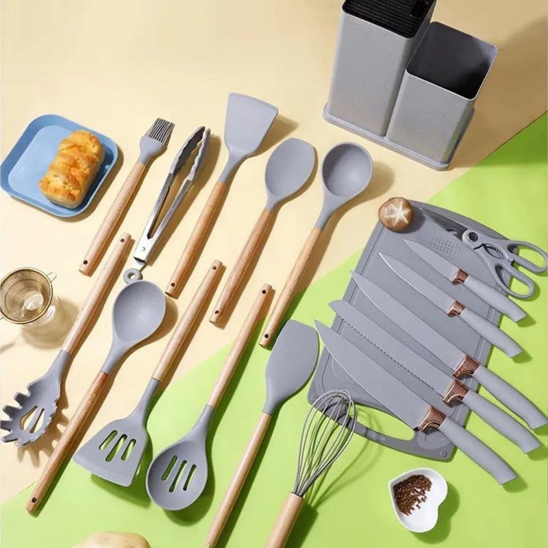 Kit Utensílios de Cozinha 19 Peças - Completo